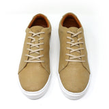 Sand Distressed Low-Top Sneakers