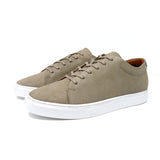 Gris Pardo Distressed Low-Top Sneakers