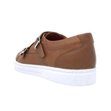 Cognac Double Monk Strap Sneakers