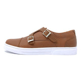 Cognac Double Monk Strap Sneakers