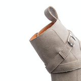 Gris Pardo Distressed Jodhpur Boots