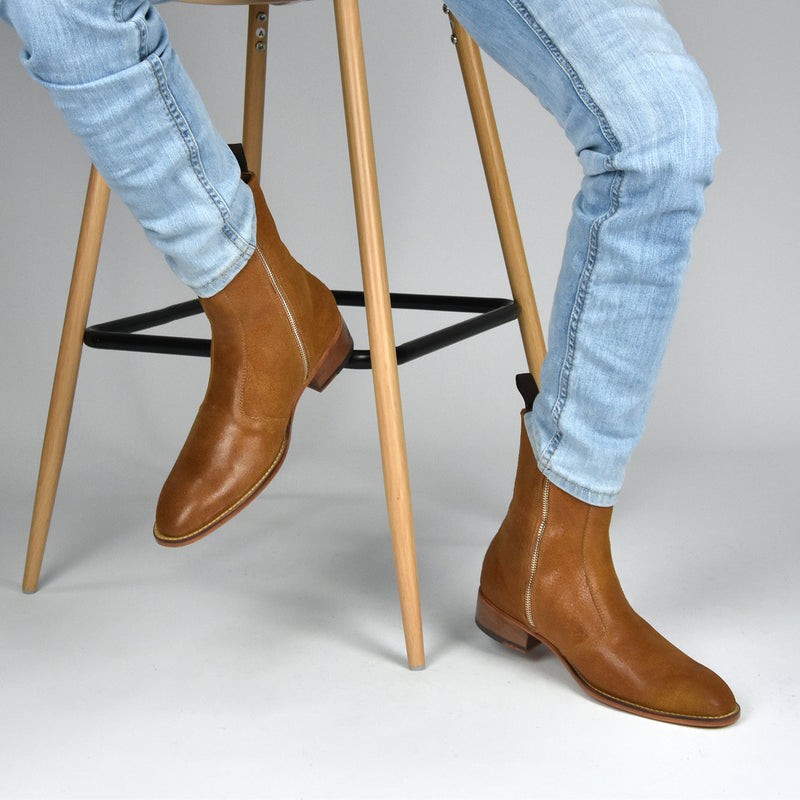 Caramelo Side Zip Boot