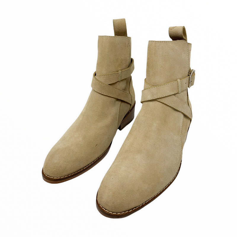 Sand Jodhpur Boot with Cuban Heel Size 6